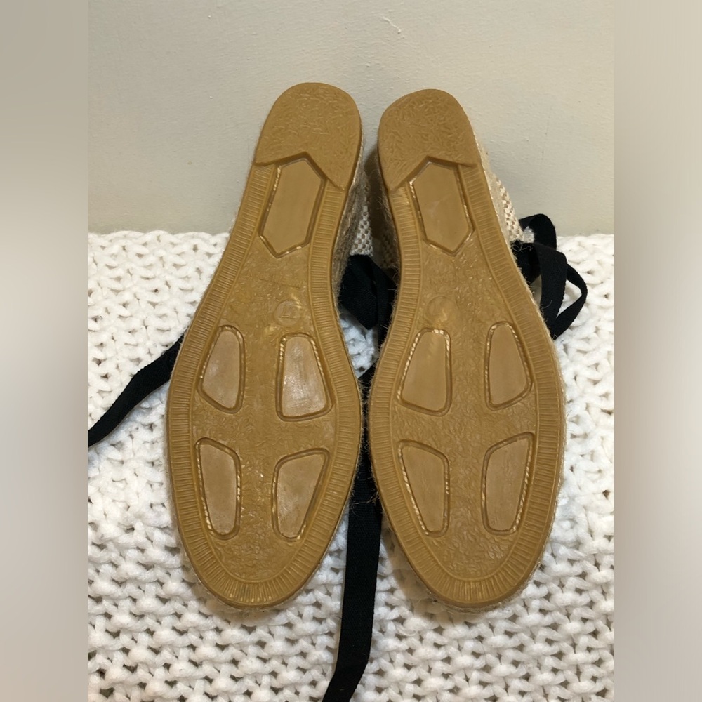 Black Espadrilles with Ribbon Tie - Picture 5 of 7